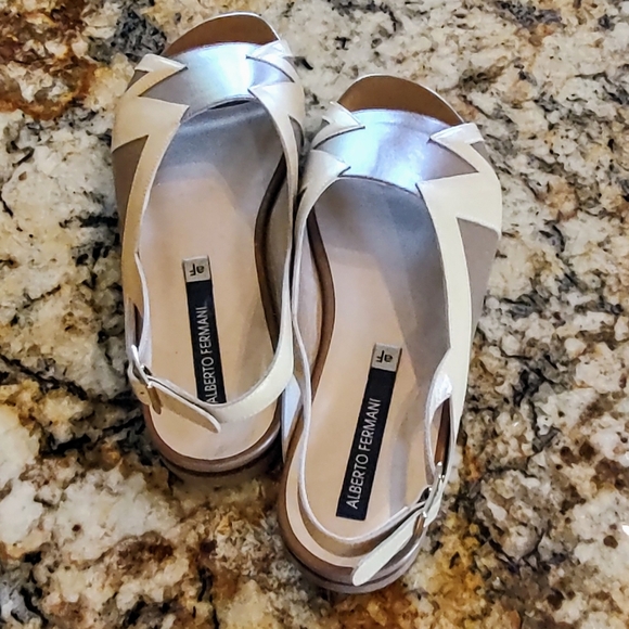 Women's Alberto Fermani Italian leather two tone sandals in fabulous cond EU 37 - Picture 11 of 14